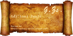 Gálosi Zsolt névjegykártya