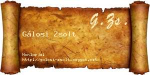 Gálosi Zsolt névjegykártya