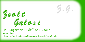 zsolt galosi business card